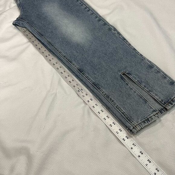 Lattelier Retro Mom Ankle Zipper Acid Wash High Rise Jeans - Picture 9 of 9